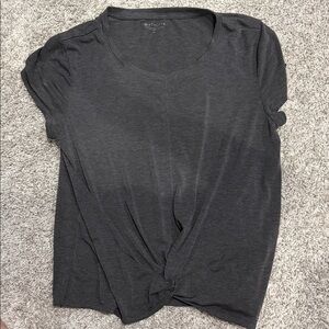 Athleta Women's Charcoal Knot Front Tee Size Medium